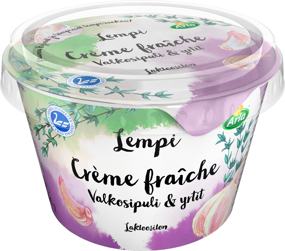 Arla Lempi creme fraiche 200g valkosipuli-yrtit laktoositon — HoReCa-tukku  Kespro