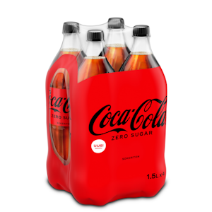 Coca-Cola Zero 1,5l 4-pack virvoitusjuoma