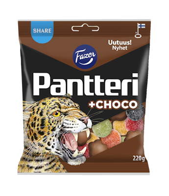 Fazer Pantteri +choco karkkipussi 220g