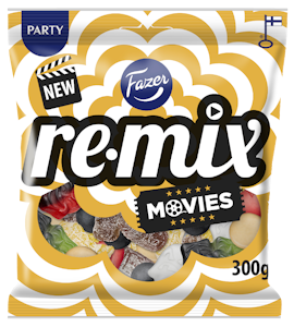 Fazer Remix Movies karkkipussi 300g DIS