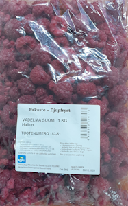 Suomen Iglu Vadelma kotimainen 1kg pakaste