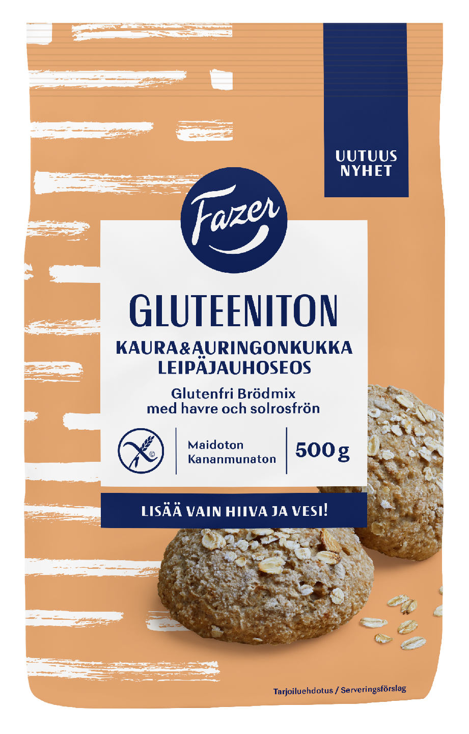 Fazer Gluteeniton Kaura & auringonkukka leipäjauhoseos 500g
