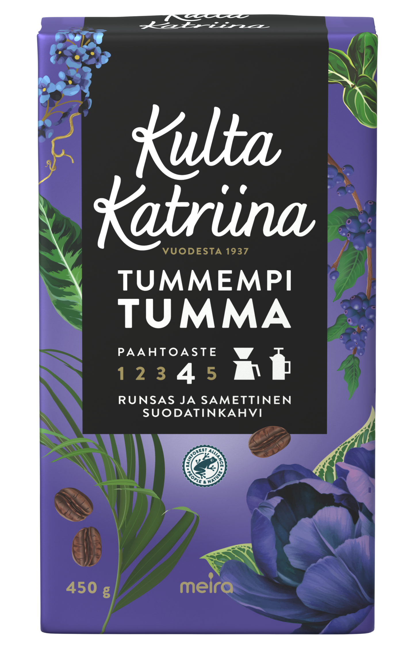 Kulta Katriina Tummempi tumma suodatinkahvi RFA 450g