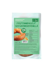 Siili Proteiinibagelit seesaminsiemenillä 150g gluteeniton