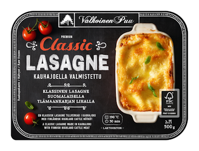 Valkoinen Puu classic lasagne 500g pakaste