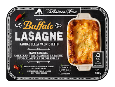 Valkoinen Puu buffalo lasagne 480g pakaste