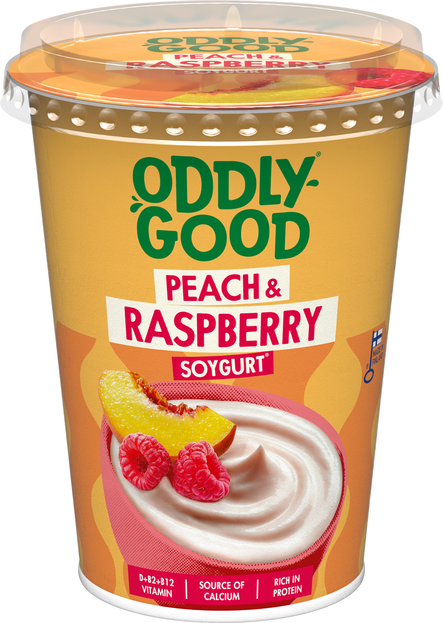 Oddlygood Soygurt 400g persikka-vadelma