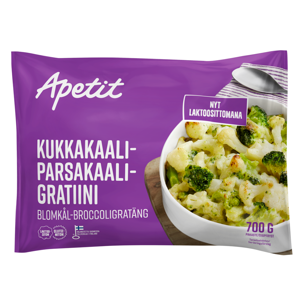 Apetit kukkakaali-parsakaaligratiini 700g pakaste — HoReCa-tukku Kespro