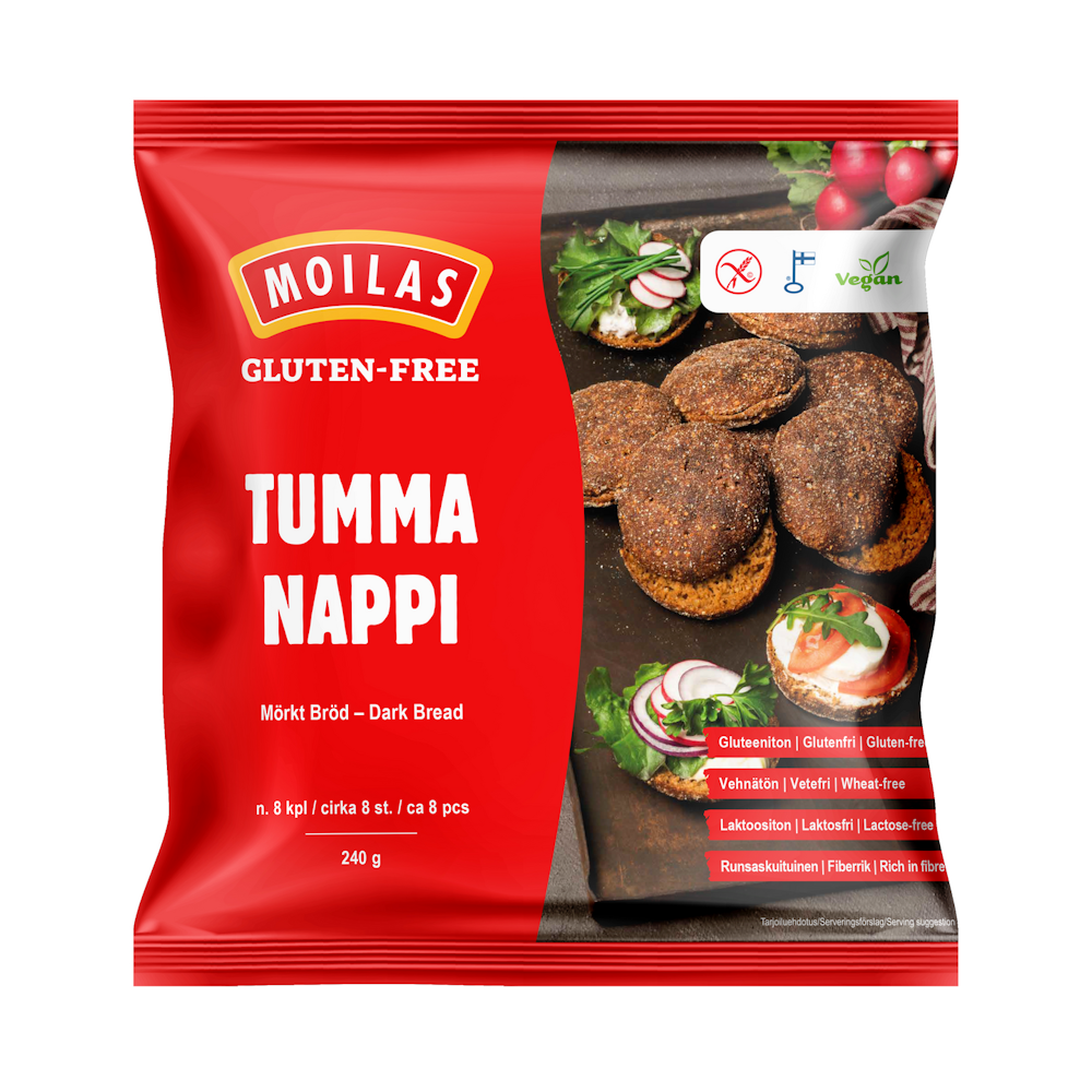 Moilas Gluten-Free Tumma Nappi 240g kypsä pakaste — HoReCa-tukku Kespro