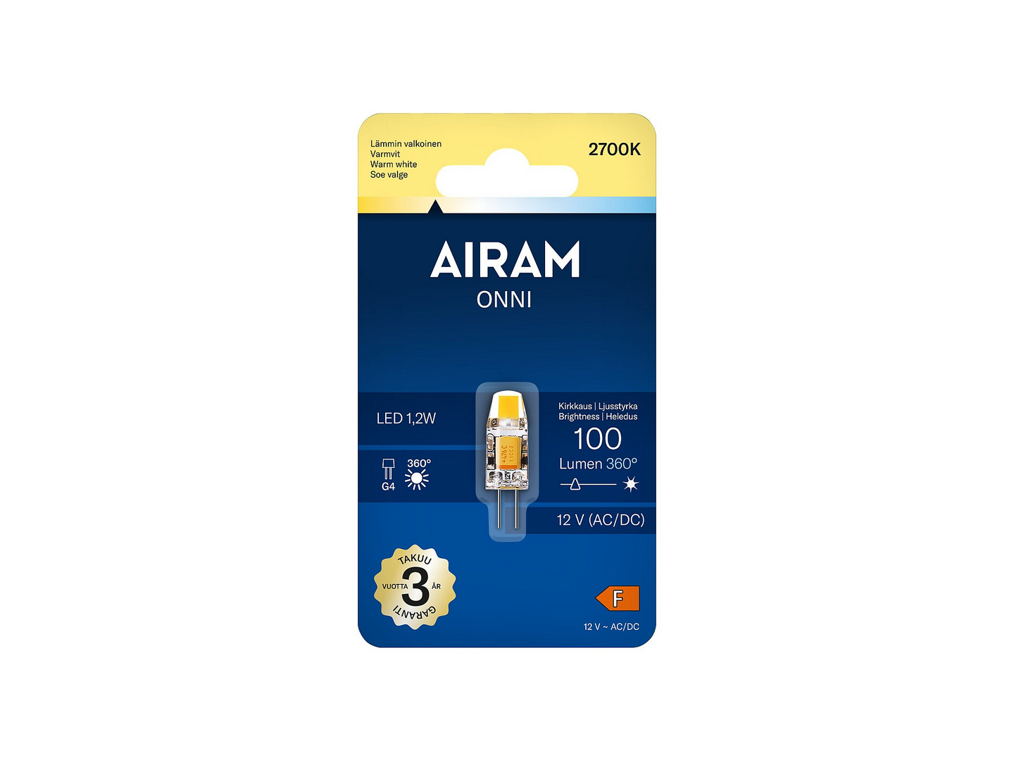 Airam LED polttimo G4 100lm 2700K