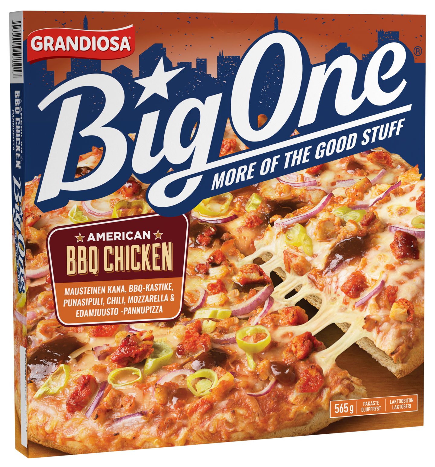 Grandiosa BigOne pan pizza BBQ chicken 565g pakaste