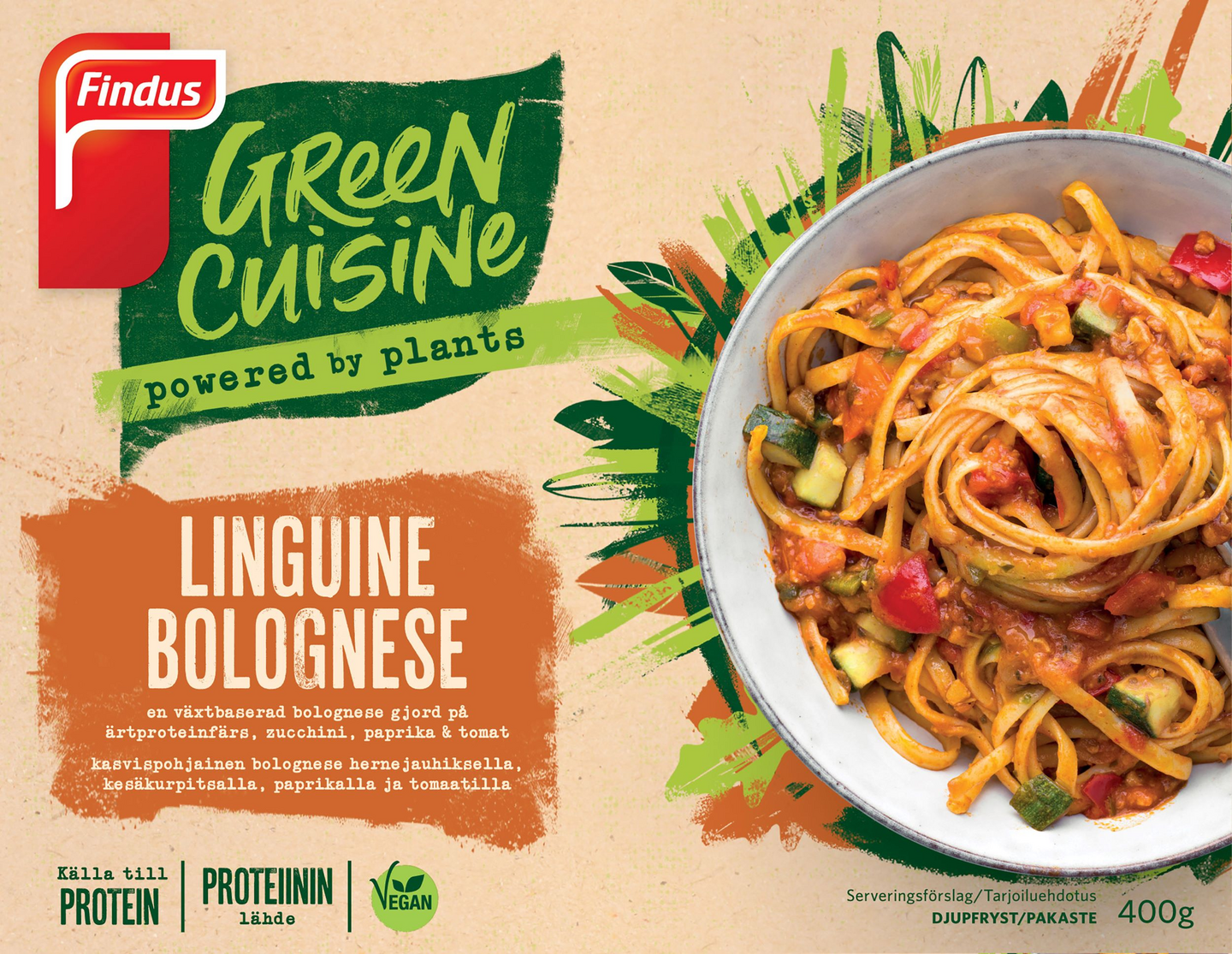 Findus Green Cuisine Linguine Bolognese 400g pakaste — HoReCa-tukku Kespro