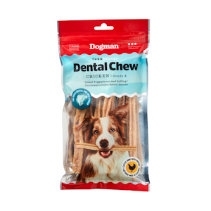 Dogman Tugg Dental Medium purutikku koirille 7kpl 160g