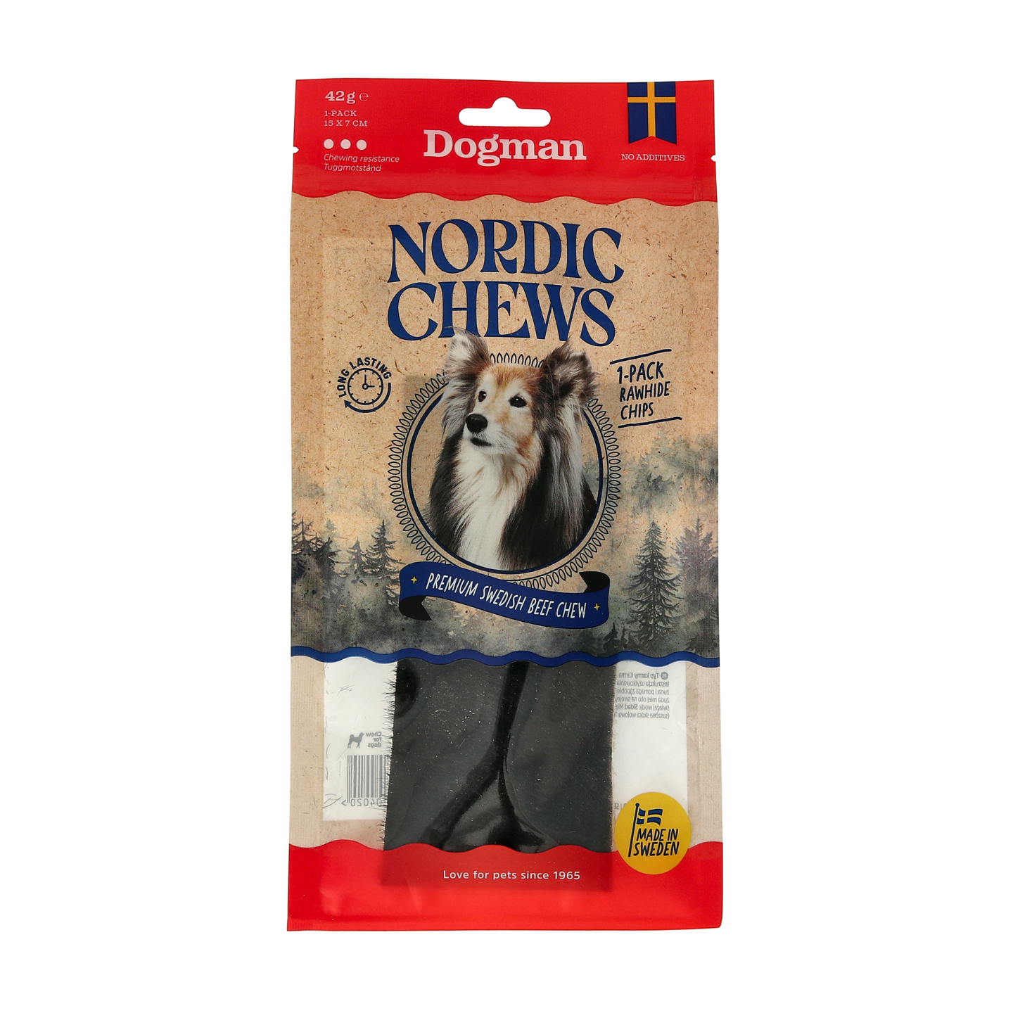 Dogman Nordic Chews puruluu chips 15cm 1pack 42g