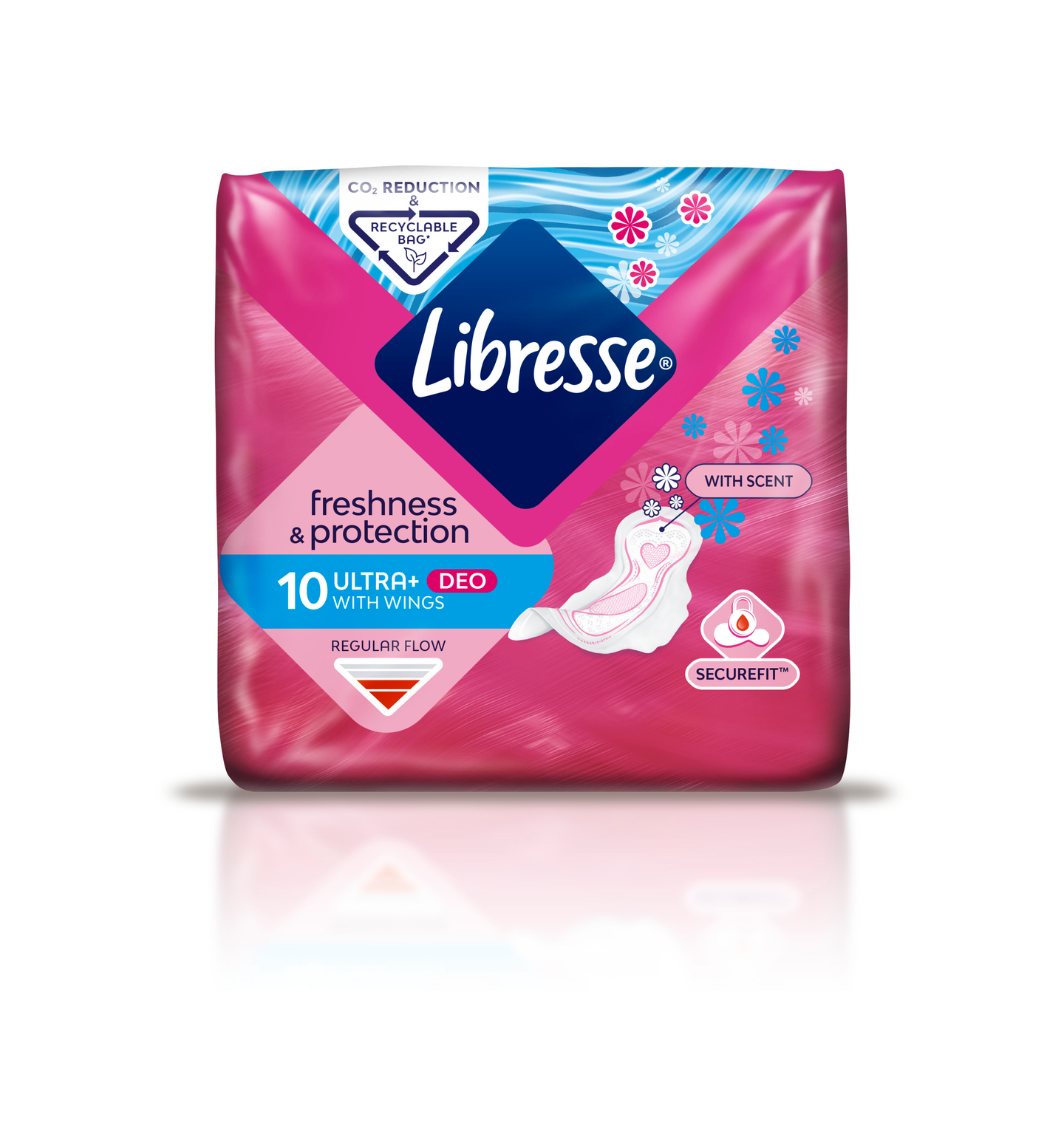 Libresse side Ultra Normal Wing Deo Fresh tuoksullinen 10 kpl