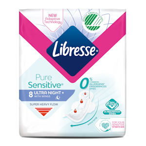 Libresse yöside 8kpl Ultra Night Pure Sensitive