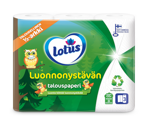Lotus Luonnonystävän talouspaperi 3rl