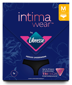 Libresse Intimawear Hipster kuukautisalushousut musta M 1kpl