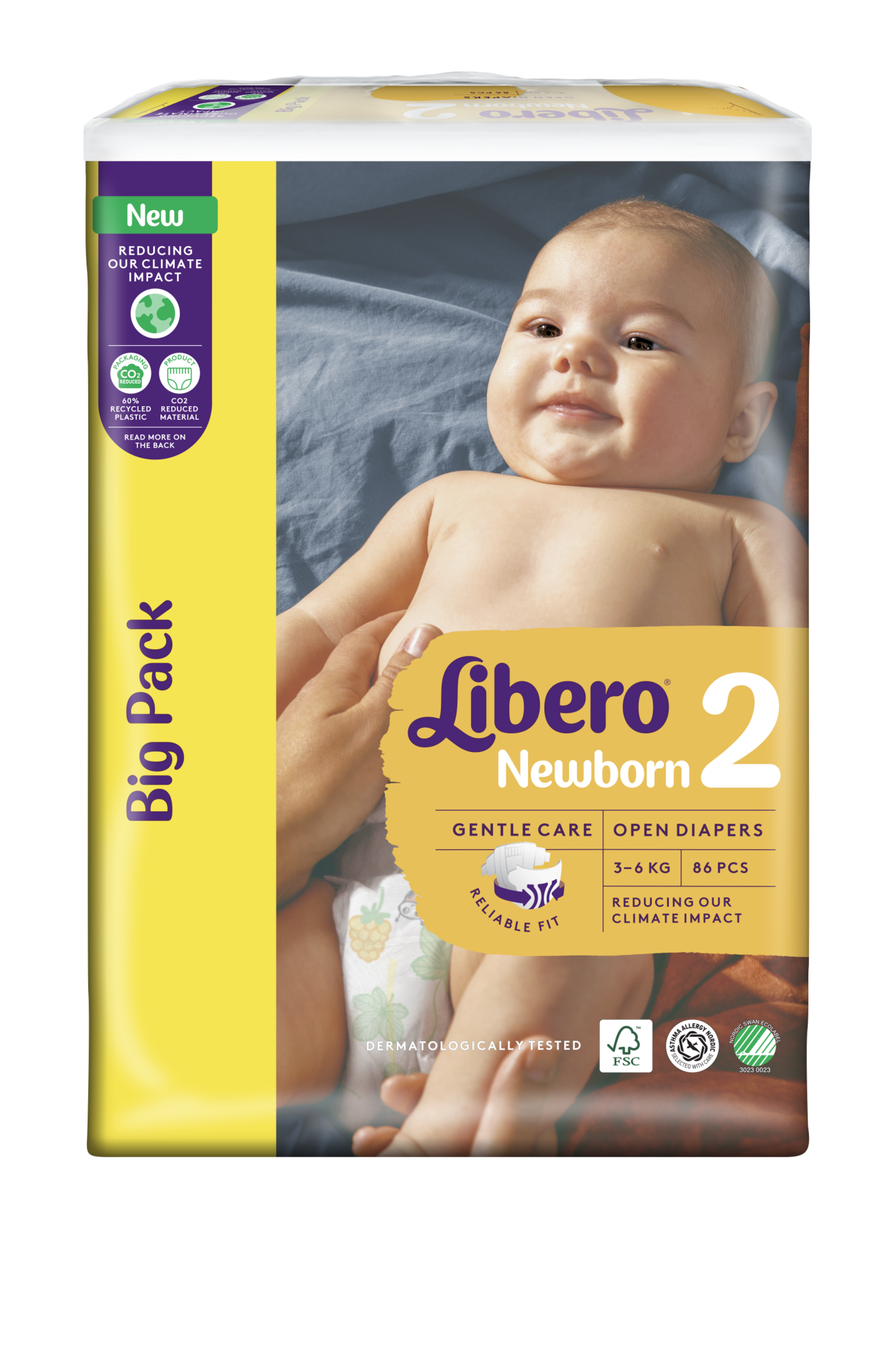 Libero Newborn teippivaippa koko2 3-6kg 86kpl