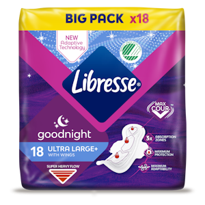 Libresse side Ultra Night Wing 18kpl Big pack