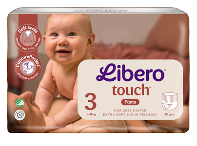 LIBERO Touch housuvaippa koko 3, 30 kpl, 5-8 kg