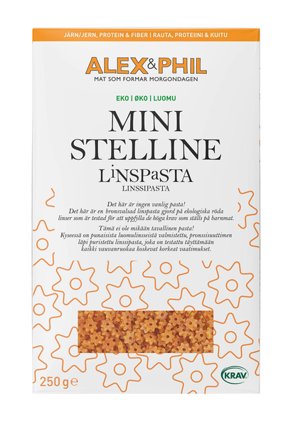 Alex&Phil Luomu Mini Stelline linssipasta 250g