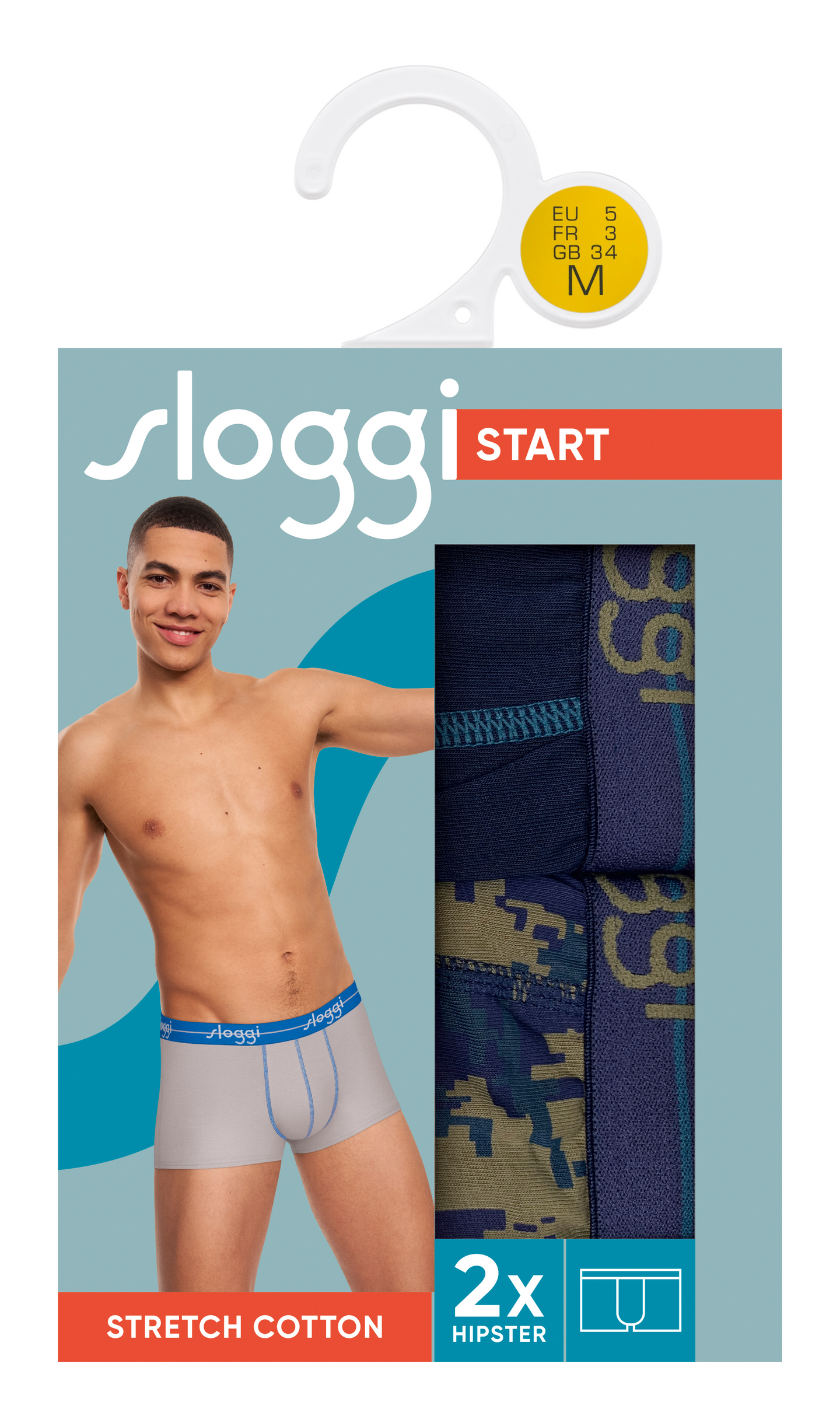 Sloggi miesten Start hipster alushousut 2kpl/pkt, monivärinen