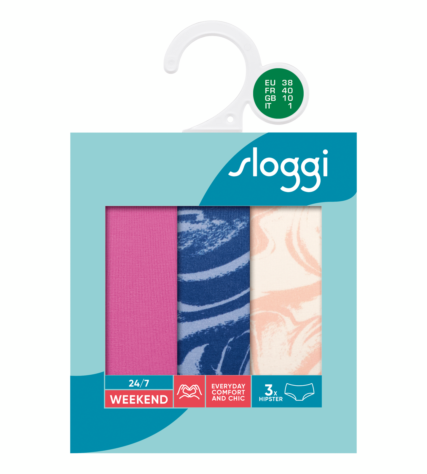 sloggi 24/7 Weekend hipster alushousut 3kpl/pkt