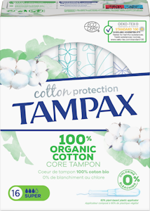 Tampax tamponi 16kpl Organic Cotton Super