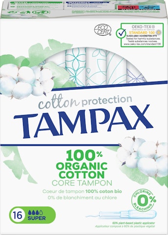Tampax Organic Cotton tamponi 16kpl Super