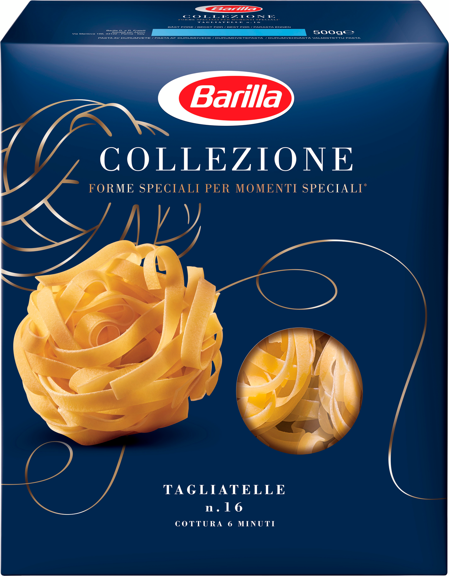 Barilla Collezione Tagliatelle durumvehnästä valmistettu nauhapasta 500g