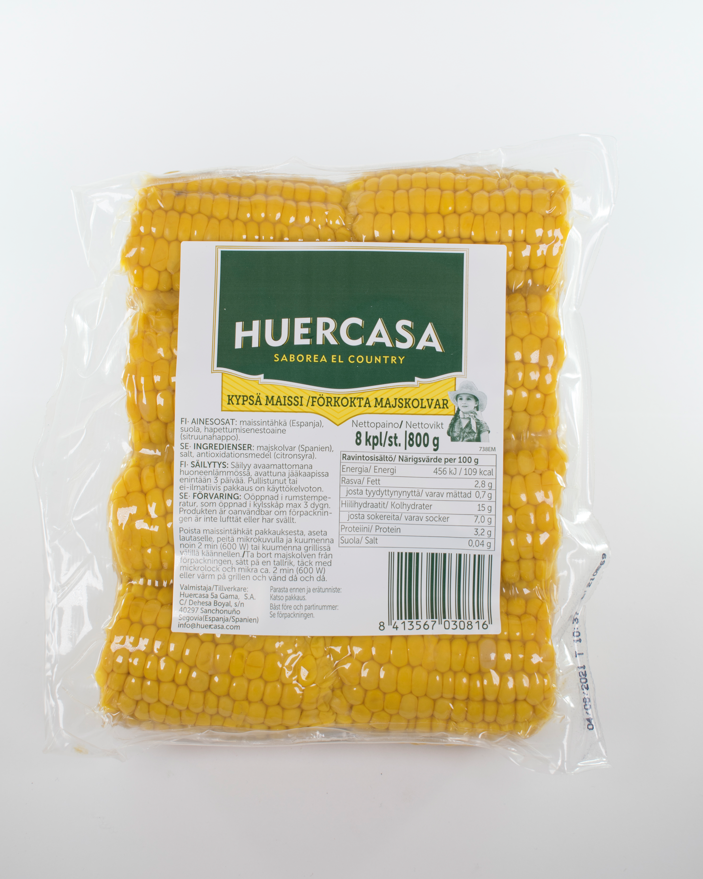 Kypsä maissi 8kpl/800g Espanja