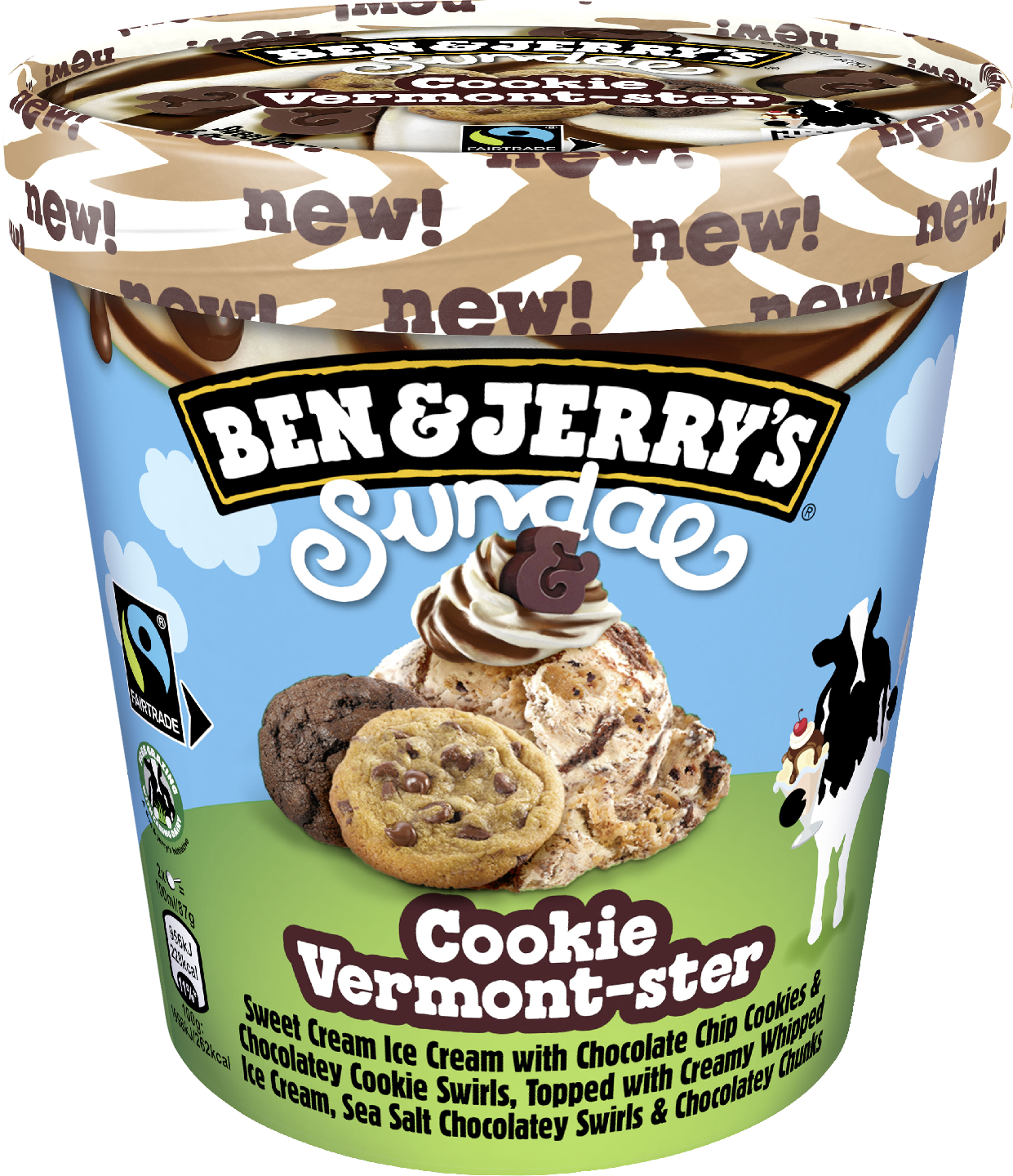 Ben & Jerry's jäätelö 427ml/324g Sundae Cookie Vermont-ster