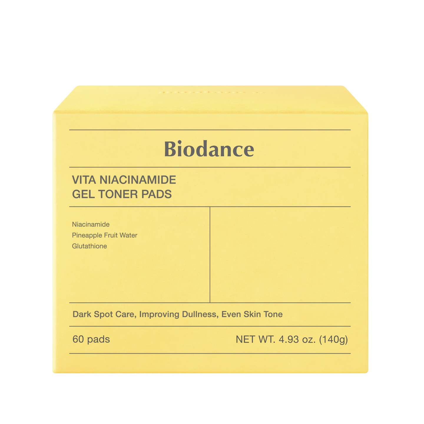 Biodance Vita Niacinamide Gel kasvovesilaput 60kpl/140g