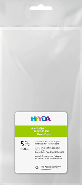 Heyda silkkipaperi 50x70cm 10 arkkia valkoinen