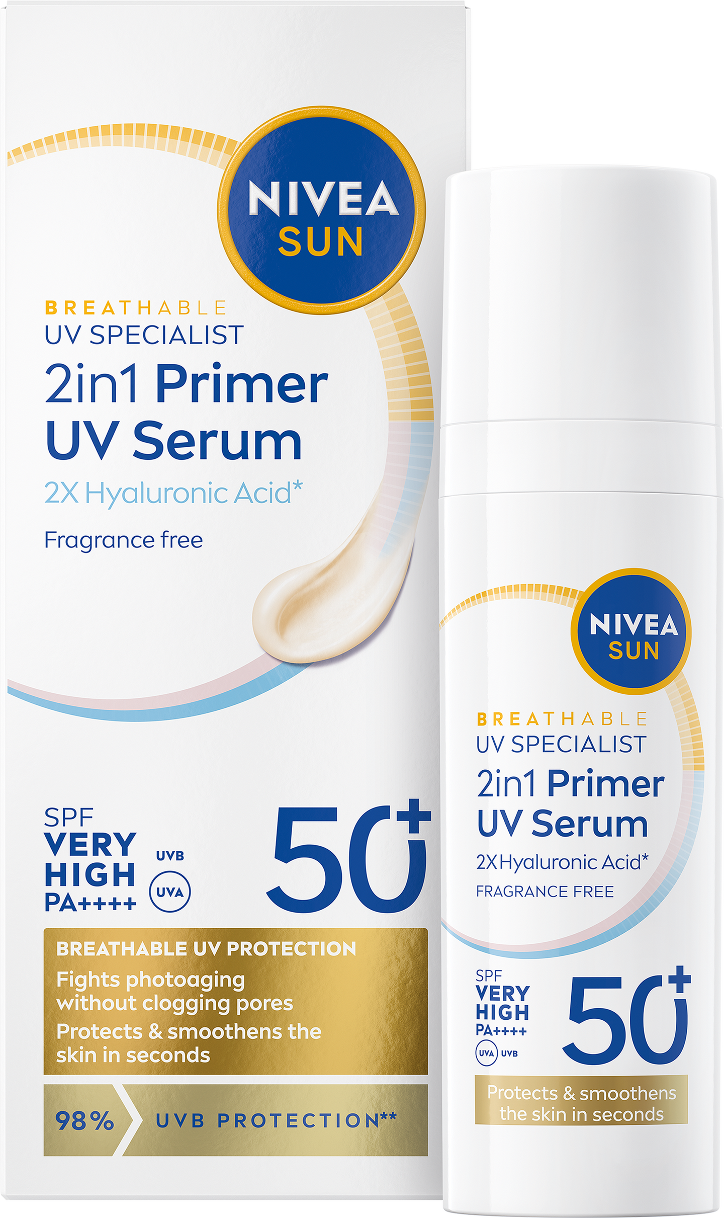 NIVEA SUN 30ml 2in1 Primer Daily UV Serum SK50+ -aurinkosuojaseerumi