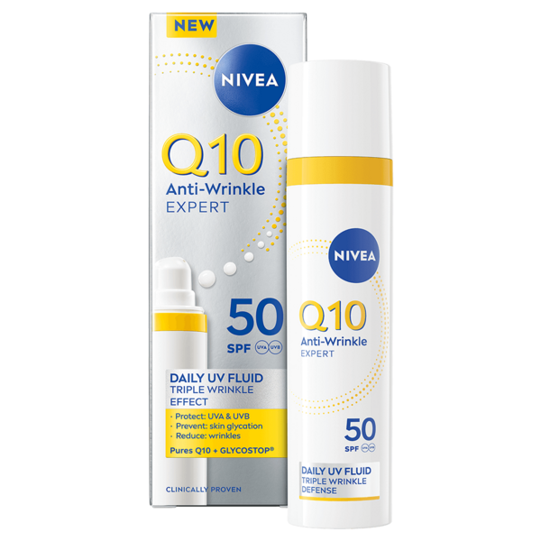 NIVEA 40ml Q10 Anti-Wrinkle Expert Daily UV Fluid SK50 -päivävoide