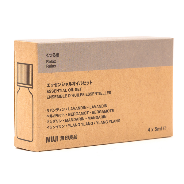MUJI Healing eteerinen öljy lahjapakkaus 4 x 5 ml