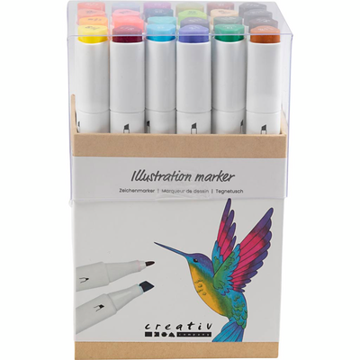 Fine line tussit 24kpl perusvärit