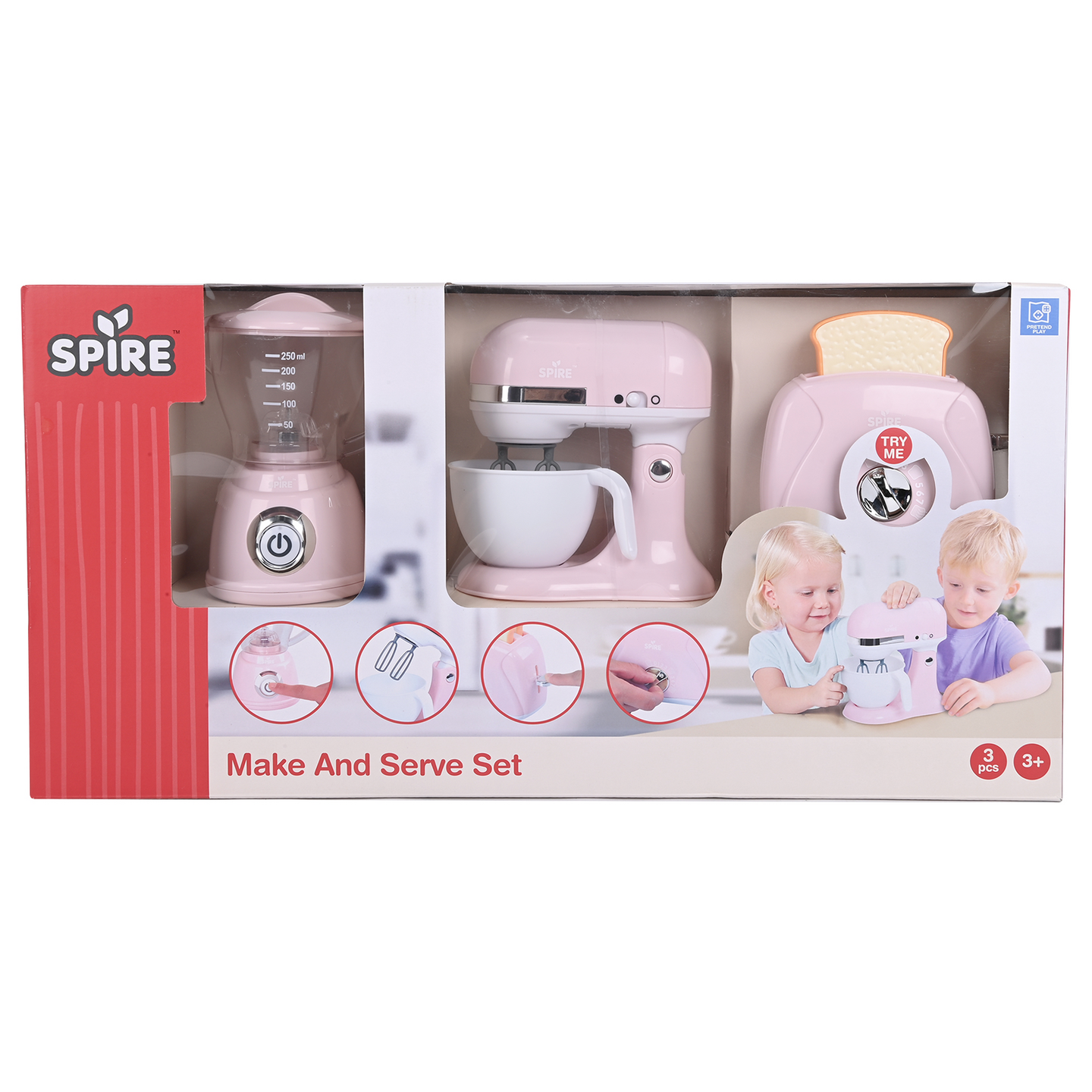 Leikkikodinkoneet-setti pinkki