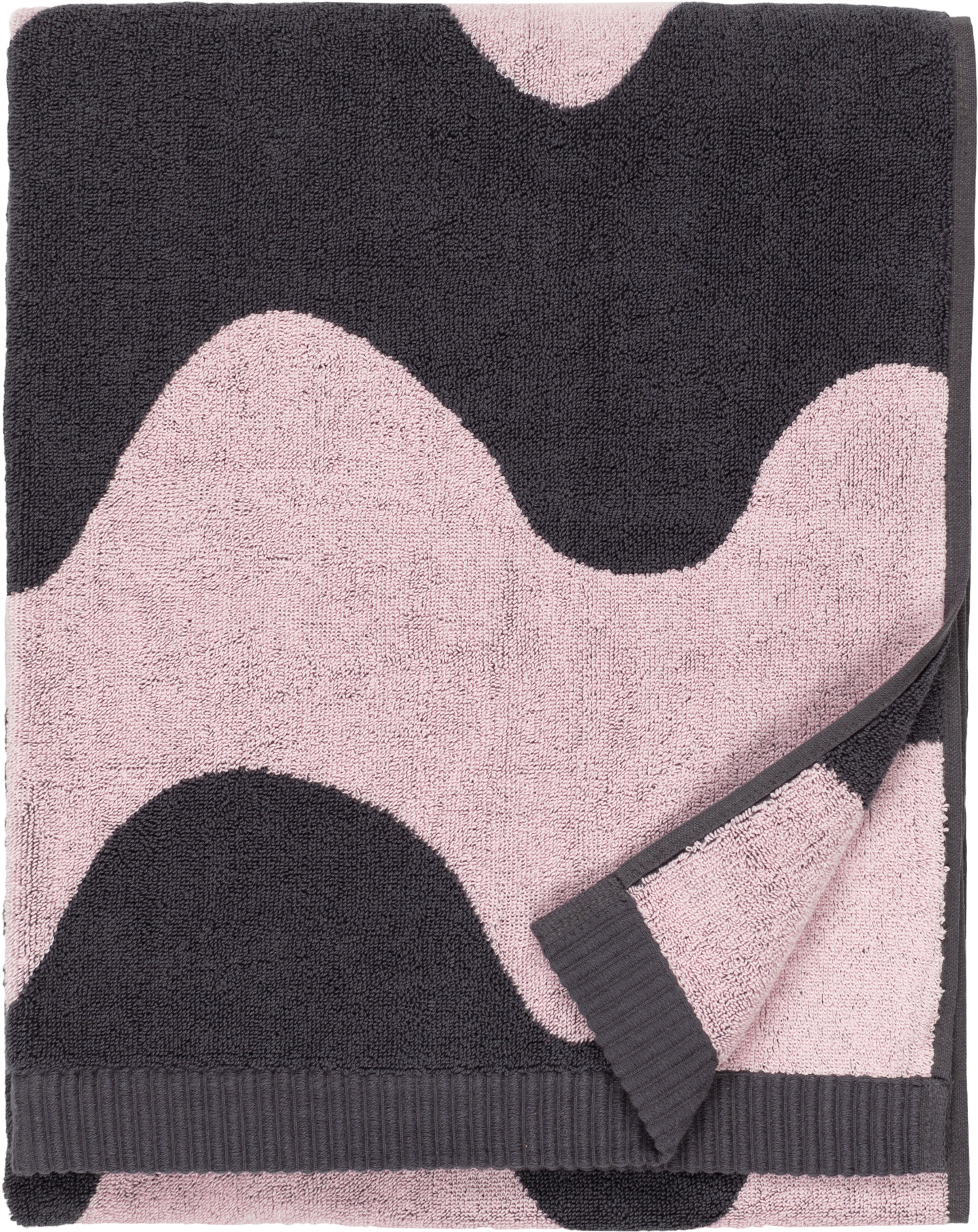 Marimekko Lokki kylpypyyhe 70 x 140 cm blush-tummanharmaa