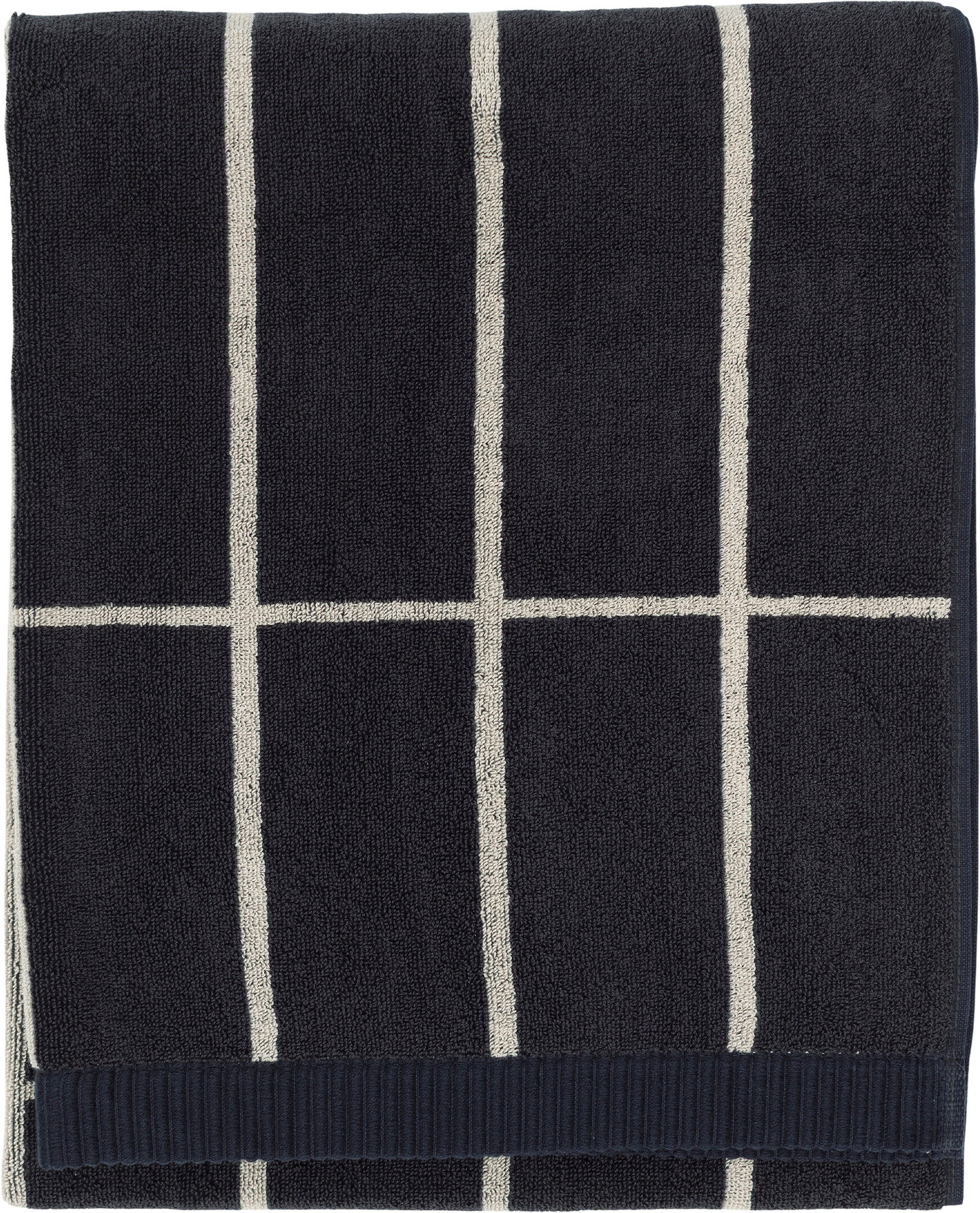 Marimekko Tiiliskivi pyyhe 70x140 cm tummanharmaa-vaalea beige