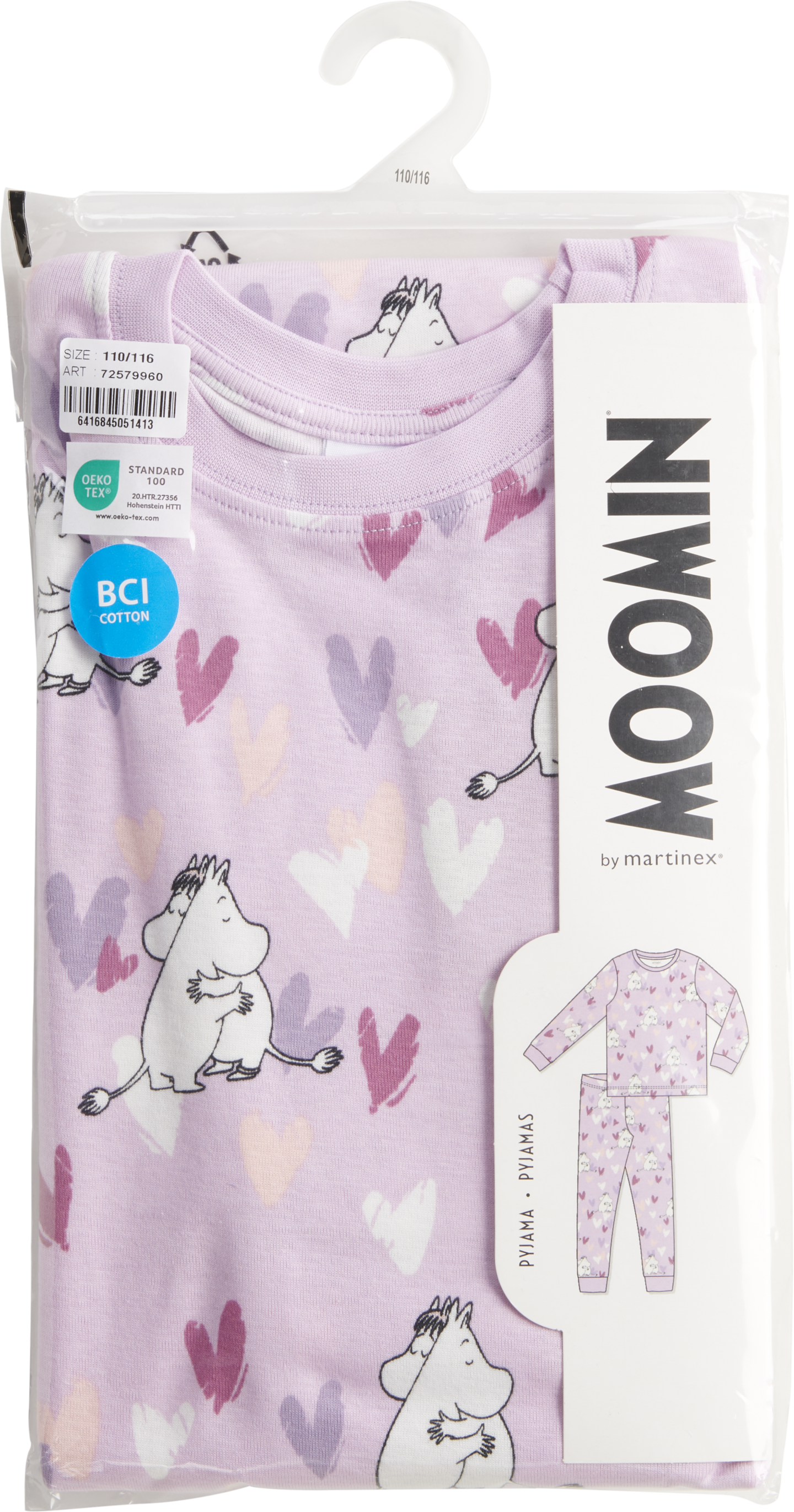 Martinex Muumi pyjama Rakkaus