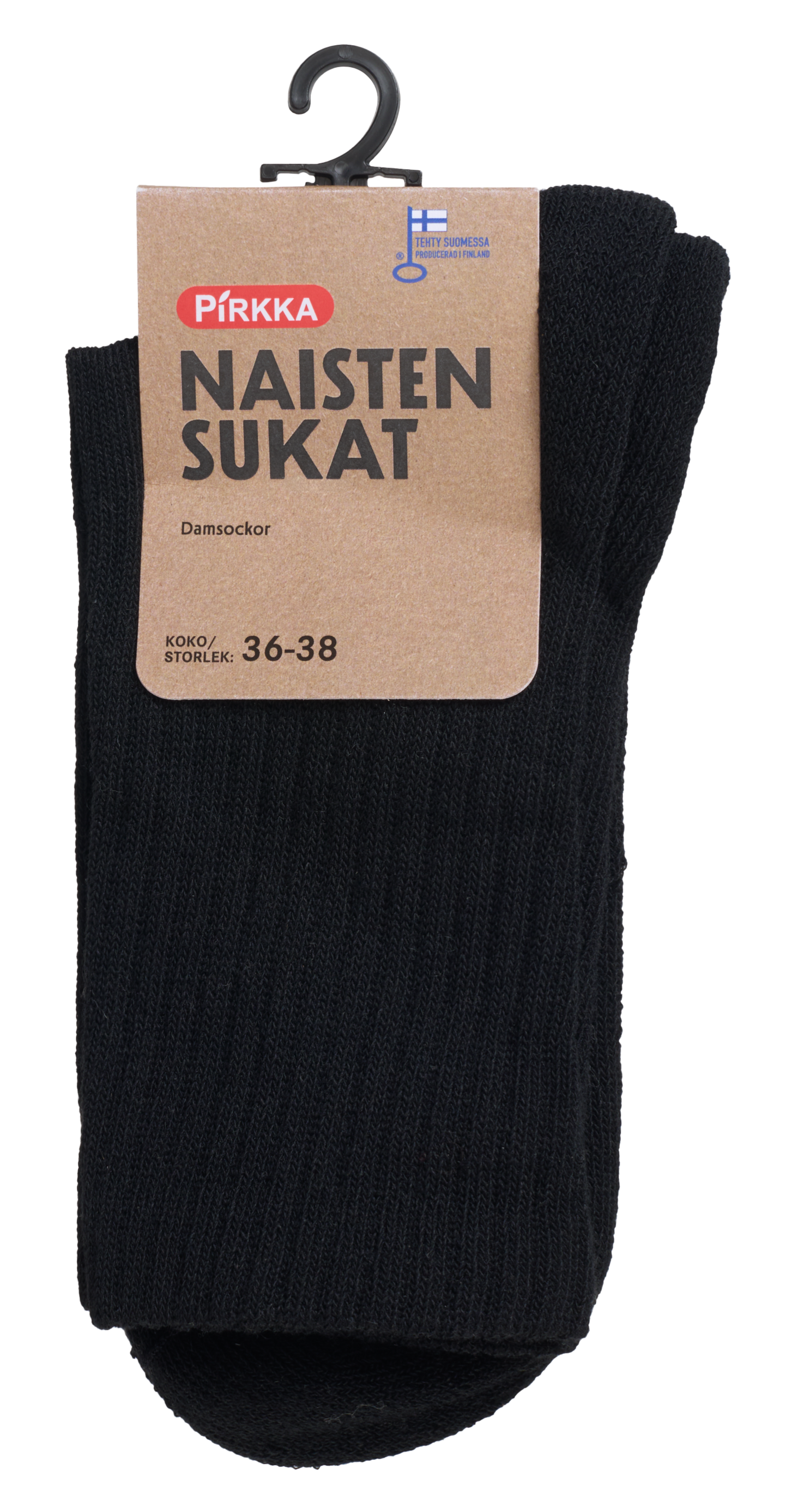 Pirkka N sukat musta 34-35