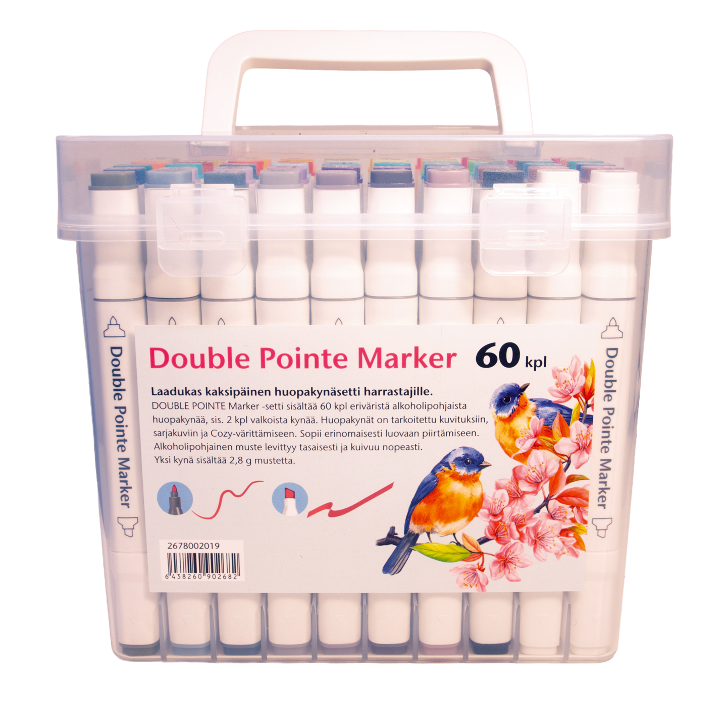 Double Point markers huopakynäsetti 60 kpl