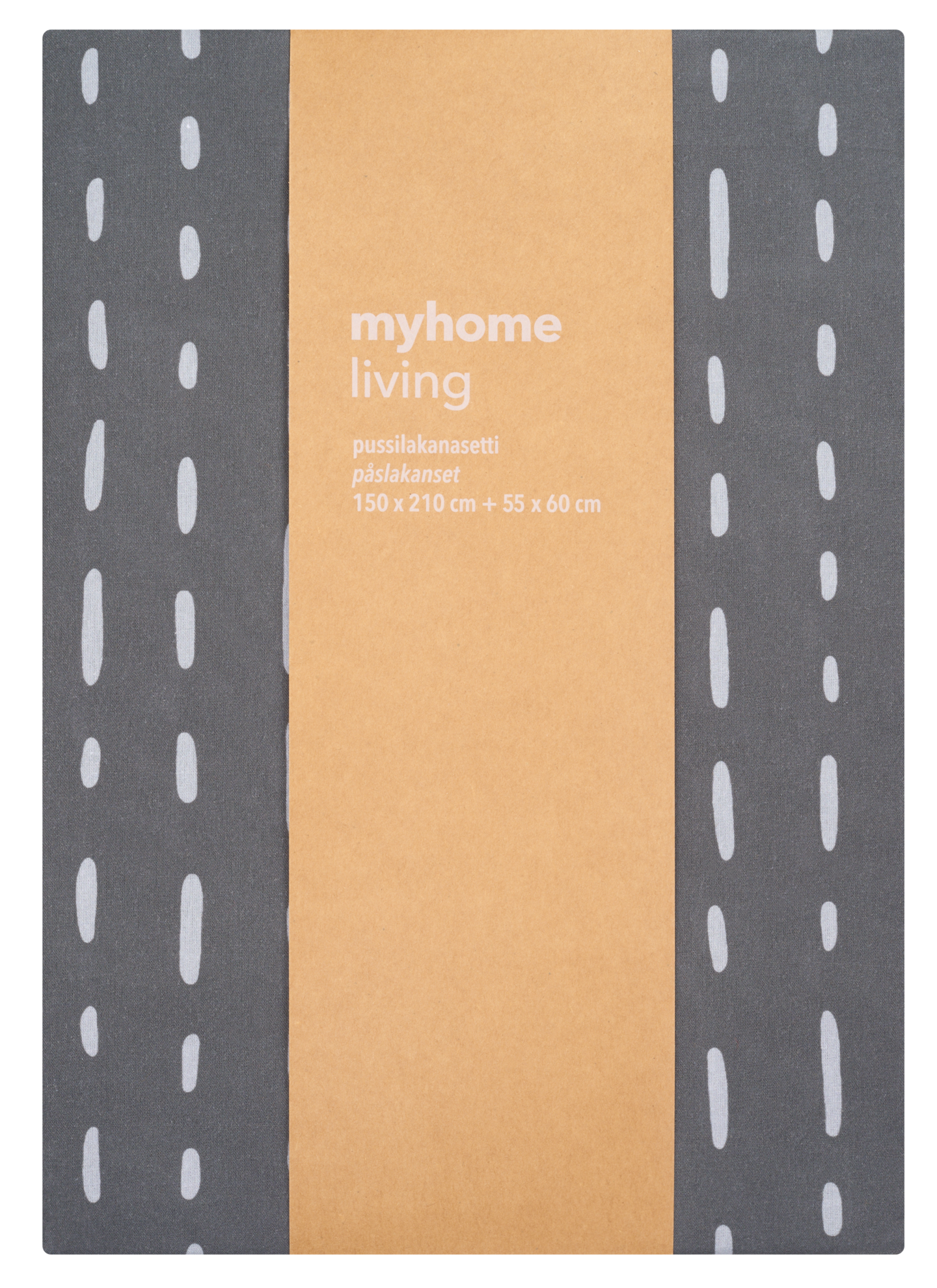 myhome Sade pussilakanasetti 150x210 cm tummanharmaa