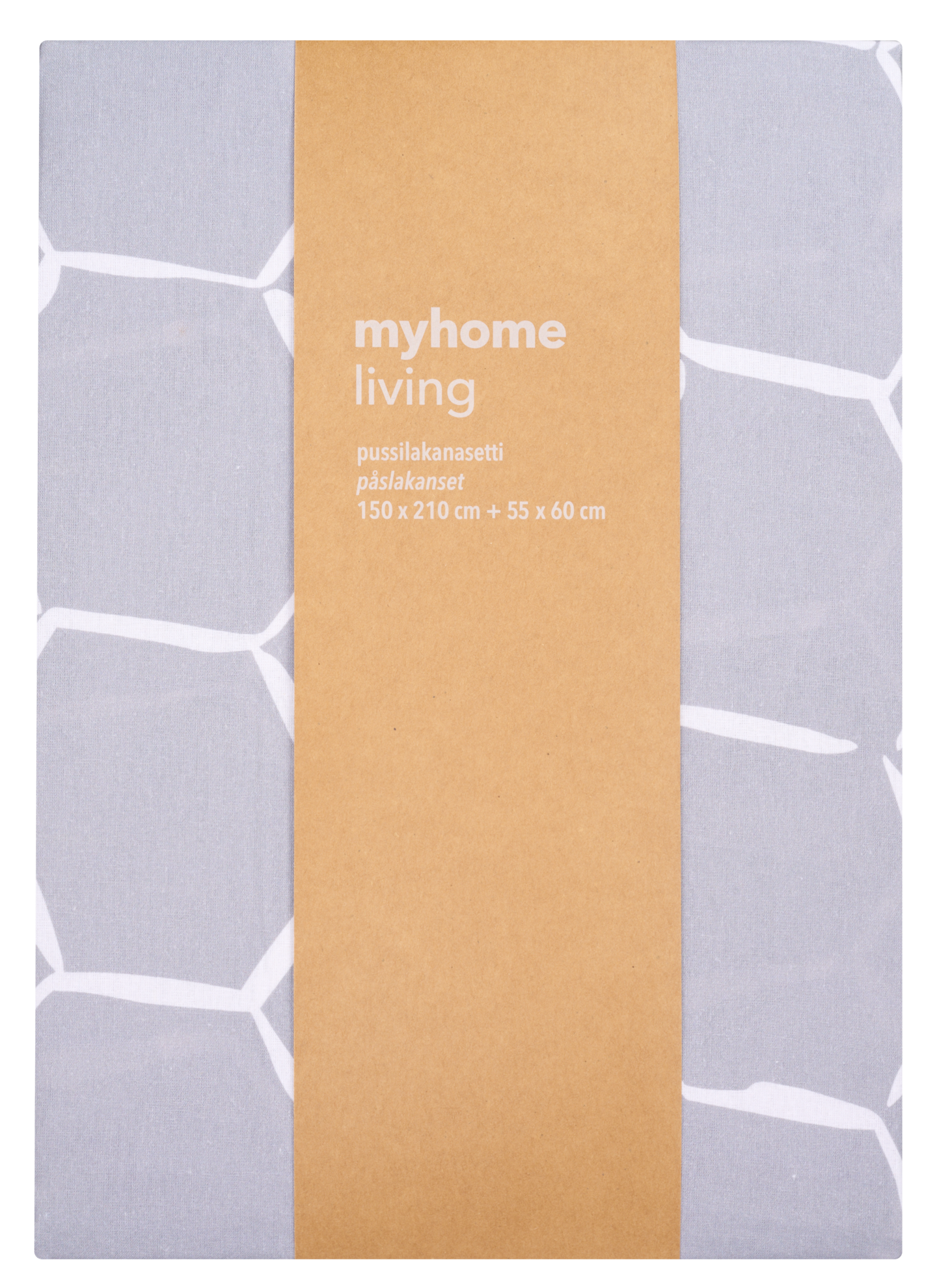 myhome Kenno pussilakanasetti 150x210 cm harmaa