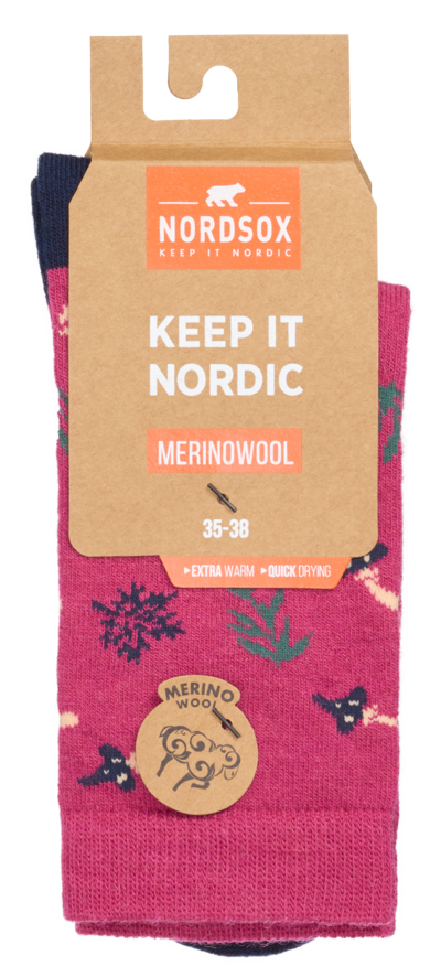Nordsox Sieni merinovillasukat