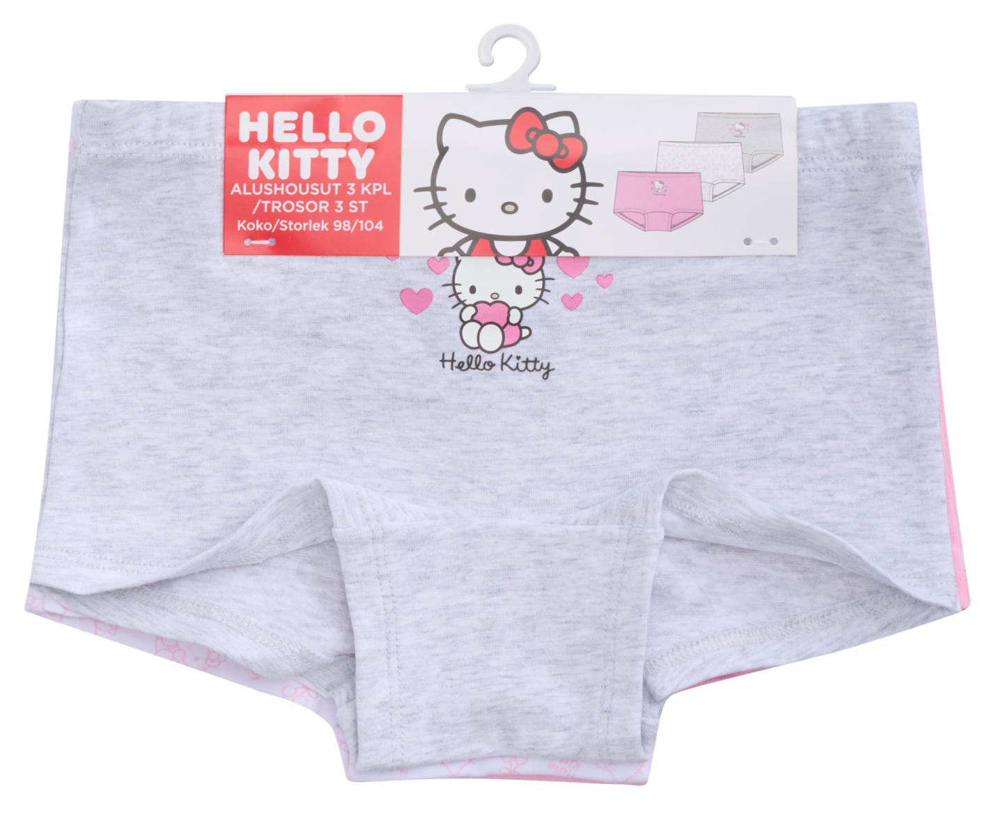 Hello Kitty L alushousut 3p mix 122/128