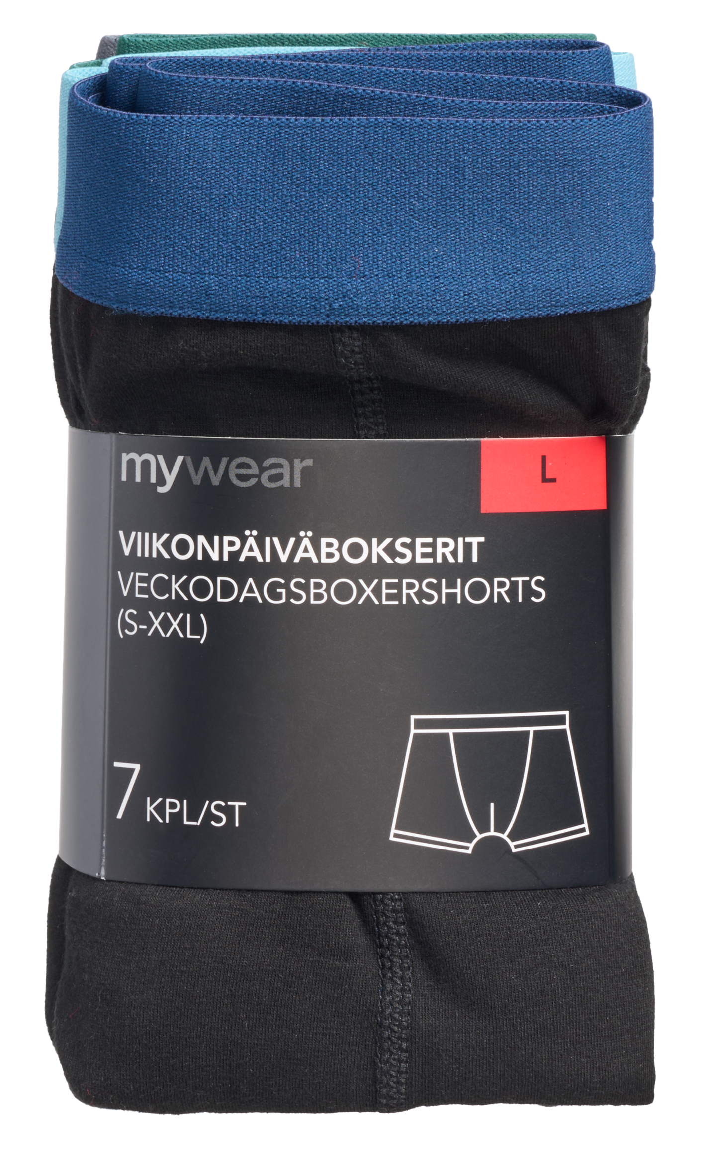 mywear Viikonpäivä bokserit 7kpl/pkt